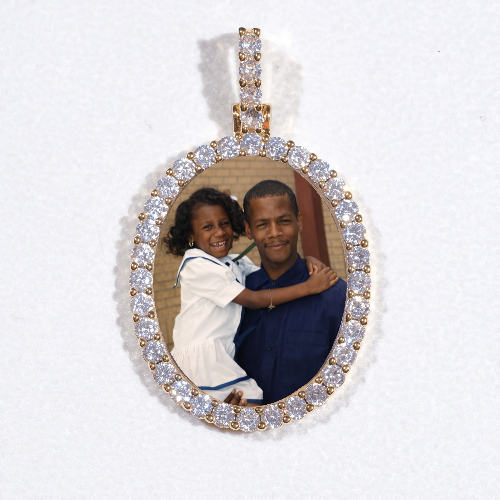 3D Oval Custom Picture Pendant