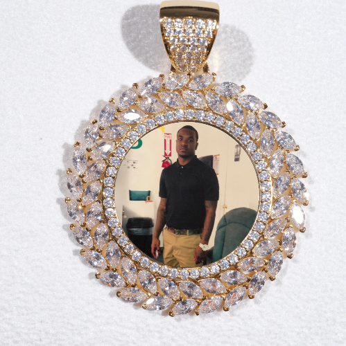 Large 3D Wheat Ear Custom Picture Pendant