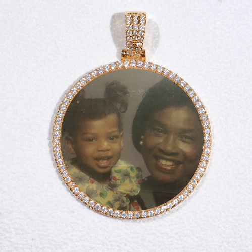 MEDIUM 3D CIRCLE CUSTOM PICTURE PENDANT