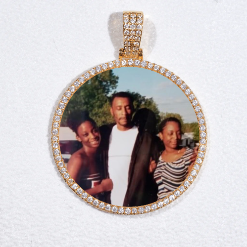 MEDIUM 3D CIRCLE CUSTOM PICTURE PENDANT