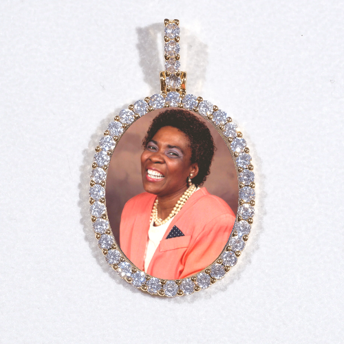 3D Oval Custom Picture Pendant