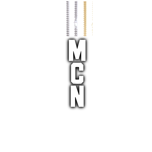 Custom Letters Baguette Two Layer Necklace