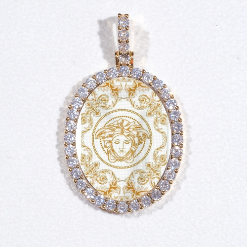 3D Oval Custom Picture Pendant