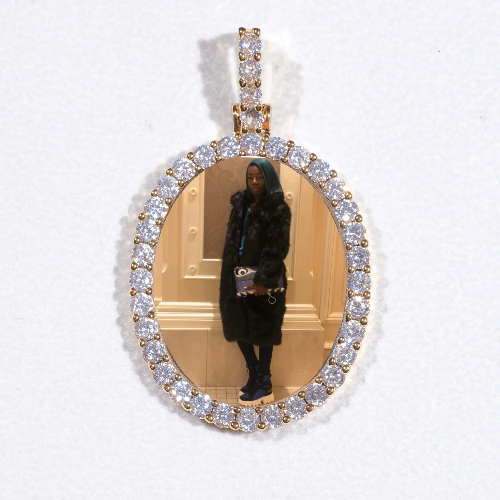 3D Oval Custom Picture Pendant