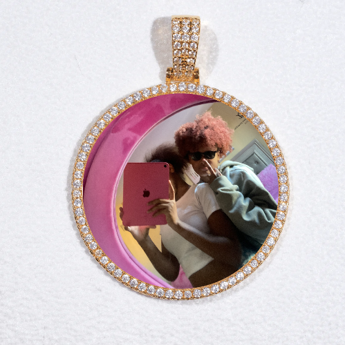 MEDIUM 3D CIRCLE CUSTOM PICTURE PENDANT