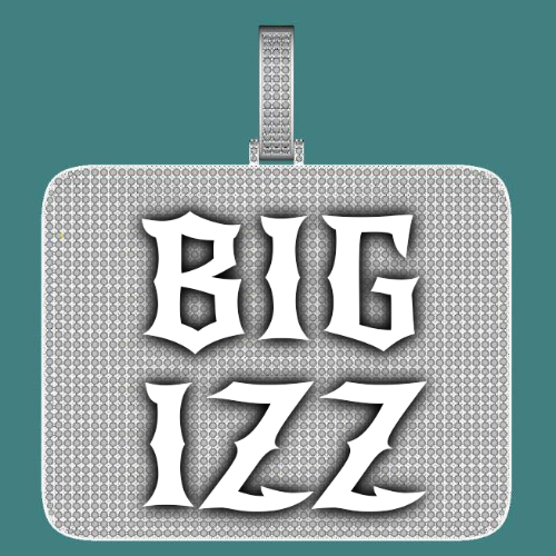 CUSTOM LETTER NECKLACE 3D BIG SQUARE