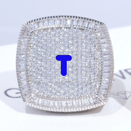 CUSTOM LETTER 3D ICED RING