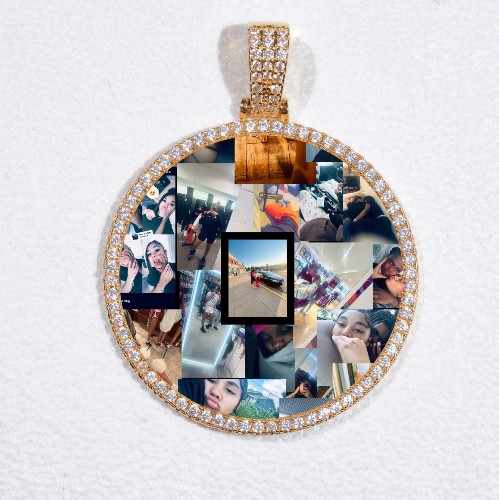 MEDIUM 3D CIRCLE CUSTOM PICTURE PENDANT