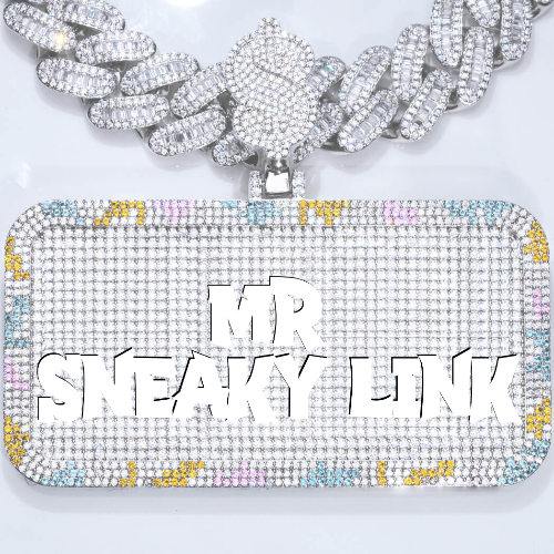CUSTOM LETTER NECKLACE 3D COLORFUL SQUARE