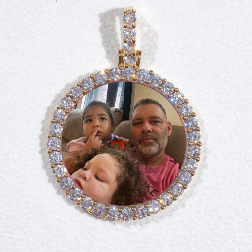 3D CIRCLE CUSTOM PICTURE PENDANT SMALL SIZE