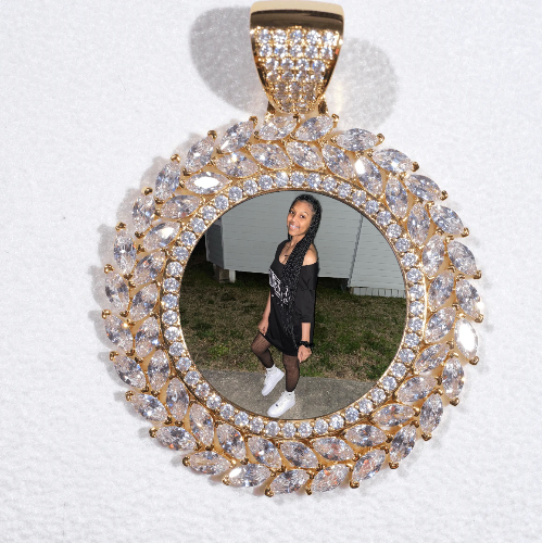 Large 3D Wheat Ear Custom Picture Pendant