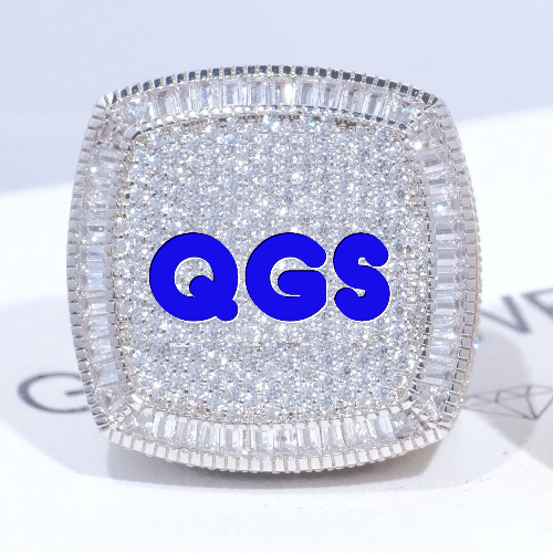 CUSTOM LETTER 3D ICED RING