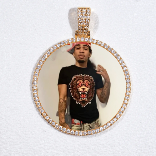 MEDIUM 3D CIRCLE CUSTOM PICTURE PENDANT