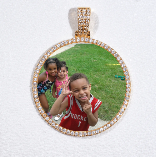 MEDIUM 3D CIRCLE CUSTOM PICTURE PENDANT