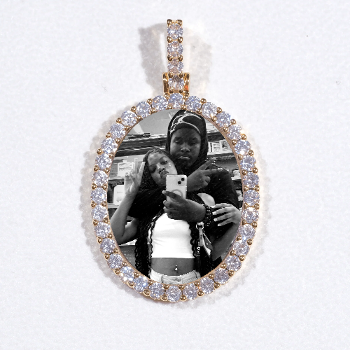 3D Oval Custom Picture Pendant