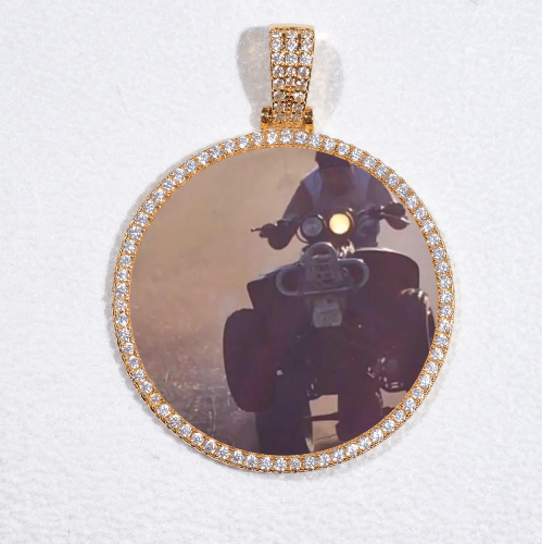 MEDIUM 3D CIRCLE CUSTOM PICTURE PENDANT