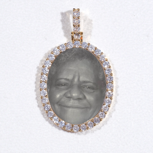 3D Oval Custom Picture Pendant