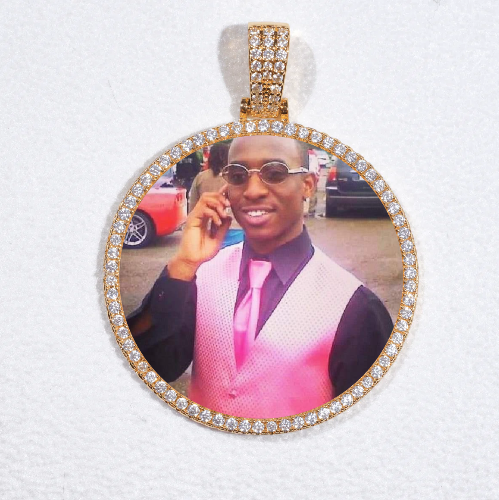 MEDIUM 3D CIRCLE CUSTOM PICTURE PENDANT