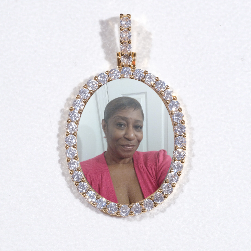 3D Oval Custom Picture Pendant