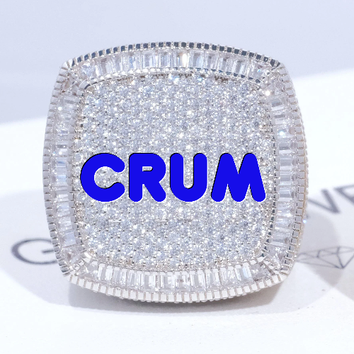 CUSTOM LETTER 3D ICED RING