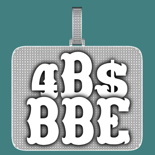 CUSTOM LETTER NECKLACE 3D BIG SQUARE