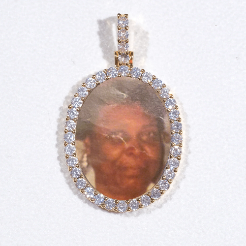 3D Oval Custom Picture Pendant