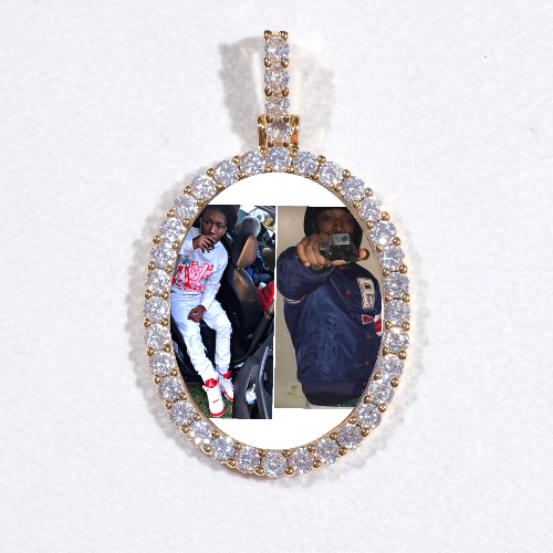 3D Oval Custom Picture Pendant