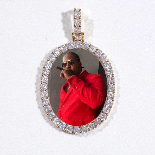 3D Oval Custom Picture Pendant
