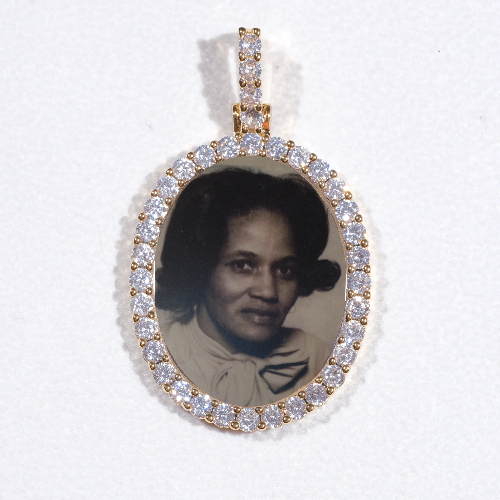 3D Oval Custom Picture Pendant