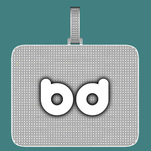 CUSTOM LETTER NECKLACE 3D BIG SQUARE