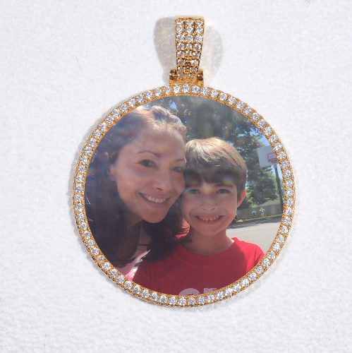 MEDIUM 3D CIRCLE CUSTOM PICTURE PENDANT