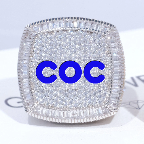 CUSTOM LETTER 3D ICED RING