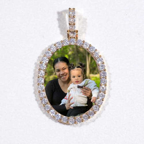 3D Oval Custom Picture Pendant