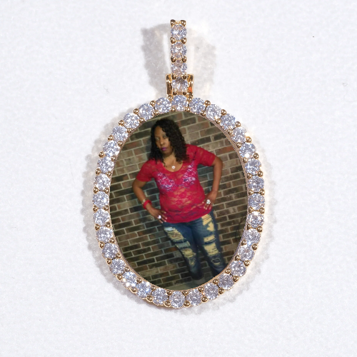 3D Oval Custom Picture Pendant