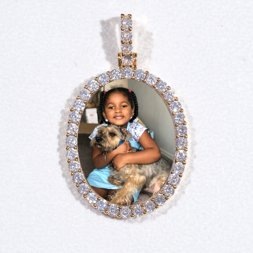 3D Oval Custom Picture Pendant