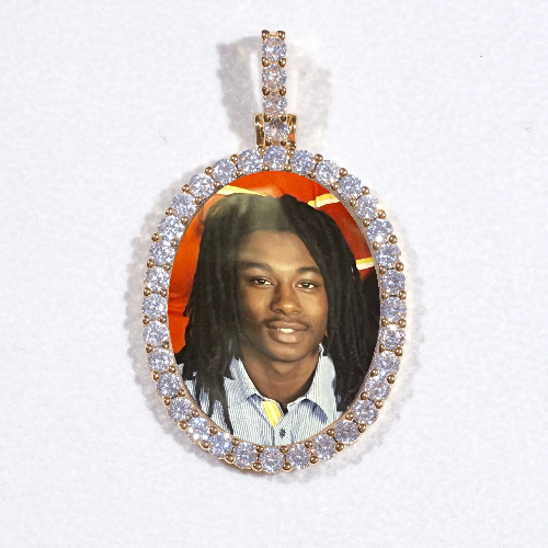 3D Oval Custom Picture Pendant