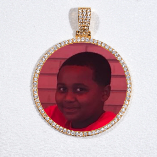 MEDIUM 3D CIRCLE CUSTOM PICTURE PENDANT