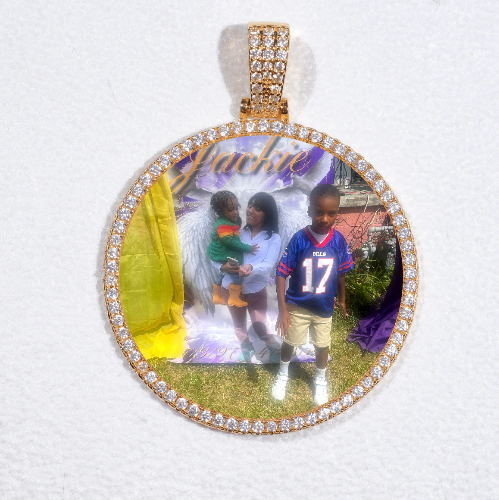 MEDIUM 3D CIRCLE CUSTOM PICTURE PENDANT