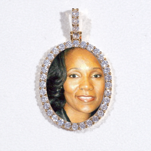 3D Oval Custom Picture Pendant