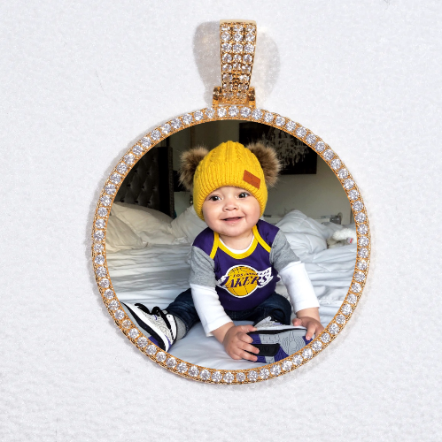 MEDIUM 3D CIRCLE CUSTOM PICTURE PENDANT