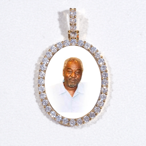 3D Oval Custom Picture Pendant