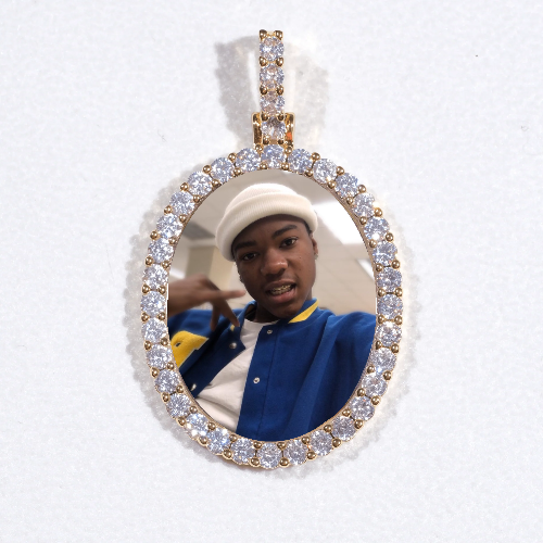 3D Oval Custom Picture Pendant