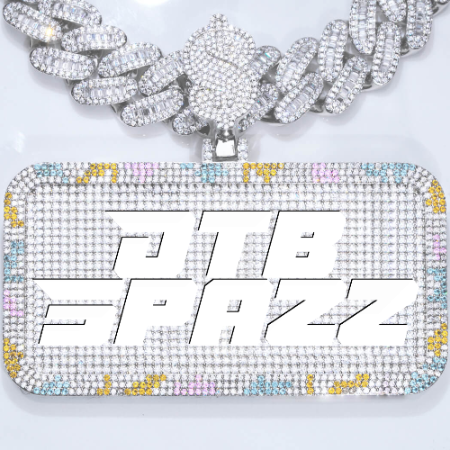 CUSTOM LETTER NECKLACE 3D COLORFUL SQUARE