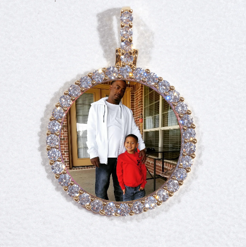 3D CIRCLE CUSTOM PICTURE PENDANT SMALL SIZE