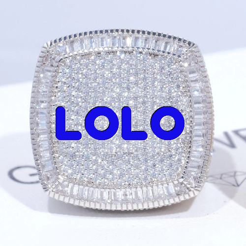 CUSTOM LETTER 3D ICED RING
