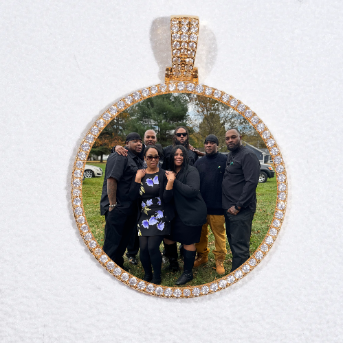 MEDIUM 3D CIRCLE CUSTOM PICTURE PENDANT