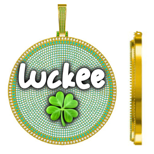 CUSTOM LETTER NECKLACE 3D BIG DISC
