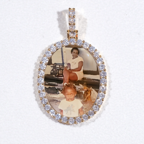 3D Oval Custom Picture Pendant