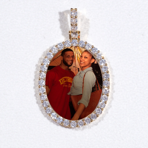 3D Oval Custom Picture Pendant