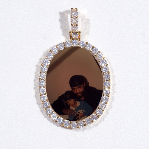 3D Oval Custom Picture Pendant